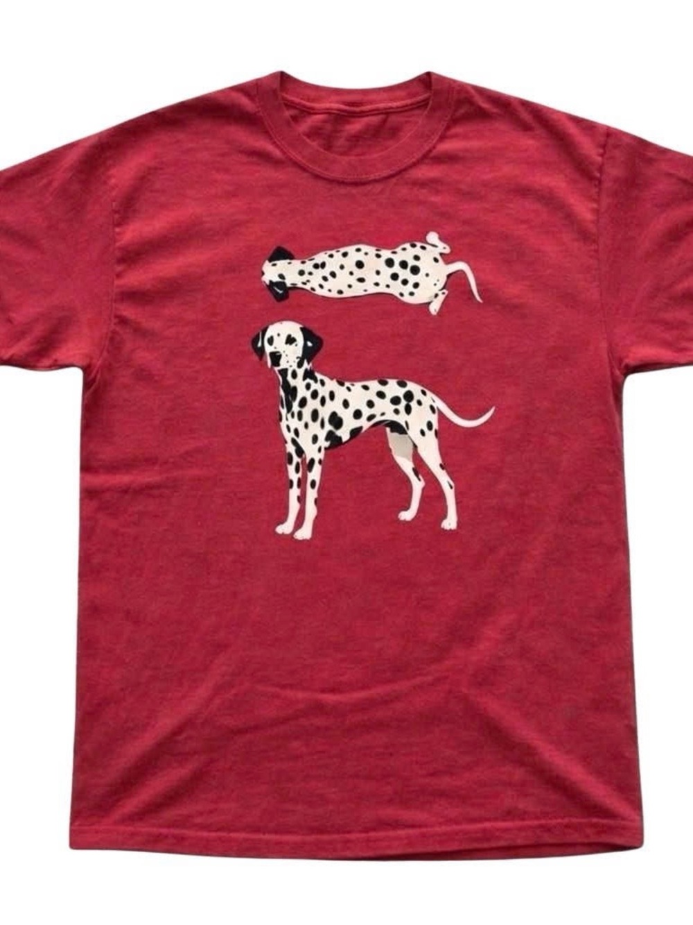 Dalmatian Graphic Dog T-Shirt in Red
